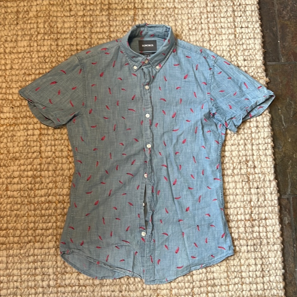 Cotton chambray chili pepper bonobos shirt